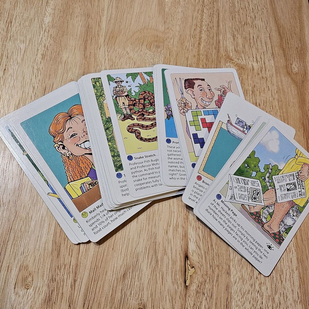 Visual Brainstorms The Smart Thinking Game Gifted Class Card Teasers 1995 VTG